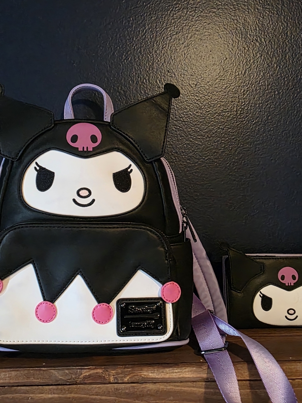 Kuromi Kids Black & Pink Mini Backpack by Sanrio